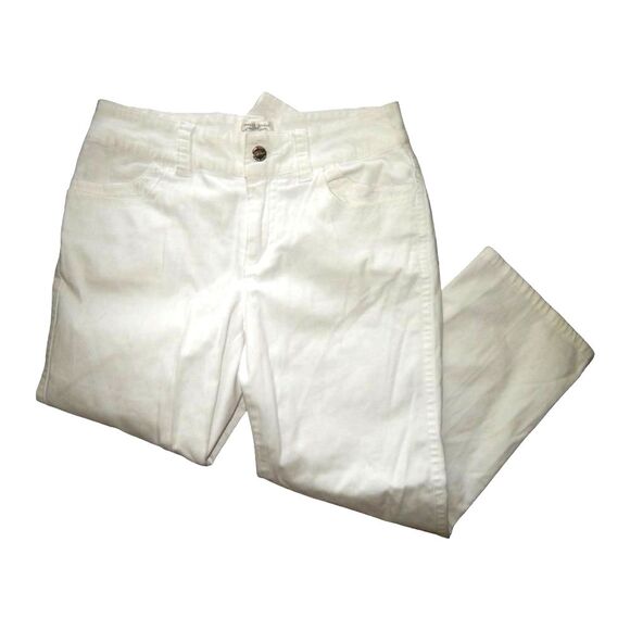 White House Black Market Pants - WHITE HOUSE BLACK MARKET BLANC women's size 4 97% cotton white capri pants